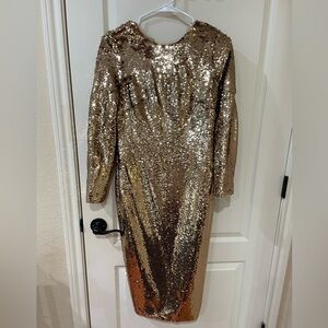 NWT Gianni Bini Sequin Gold Dress Size 2